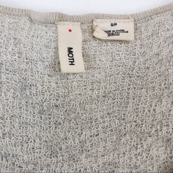 Anthropologie Moth Cream Off-Shoulder Pleat Dress - Picture 4 of 8